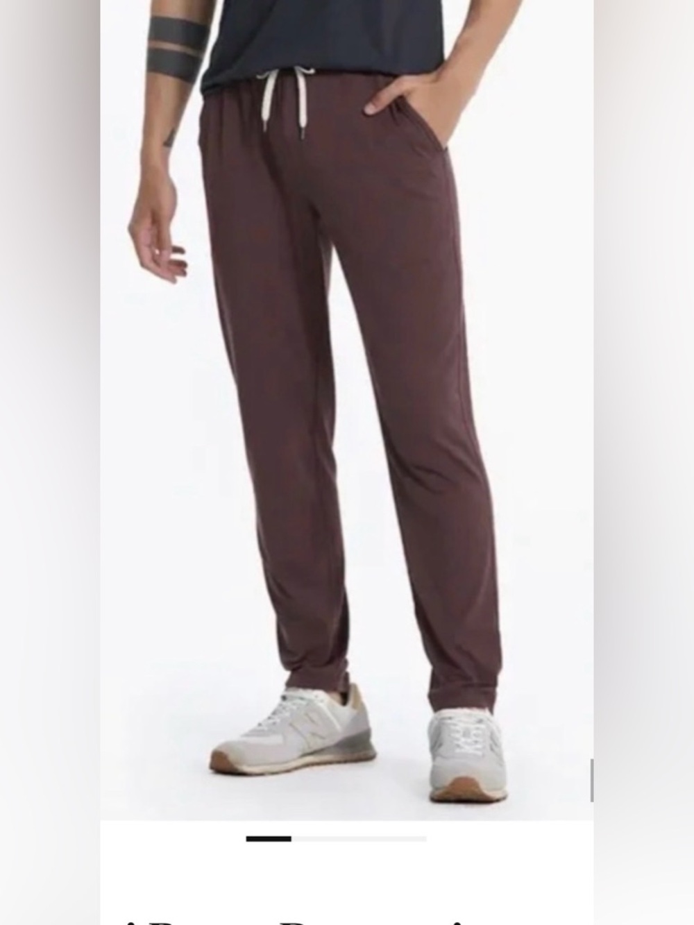 Vuori Men's Ponto Performance Brown Drawstring Joggers